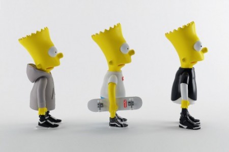 Bart Simpson Figurine Dressed In Supreme, Rick Owens and Givenchy