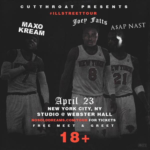 TONIGHT AT WEBSTER HALL, PERFORMANCE FROM JOEY FATTS, ASAP NAST AND MAXO KREAM