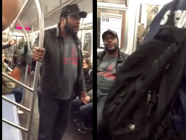 Walking Dead' Actor freaks out on NYC subway Video